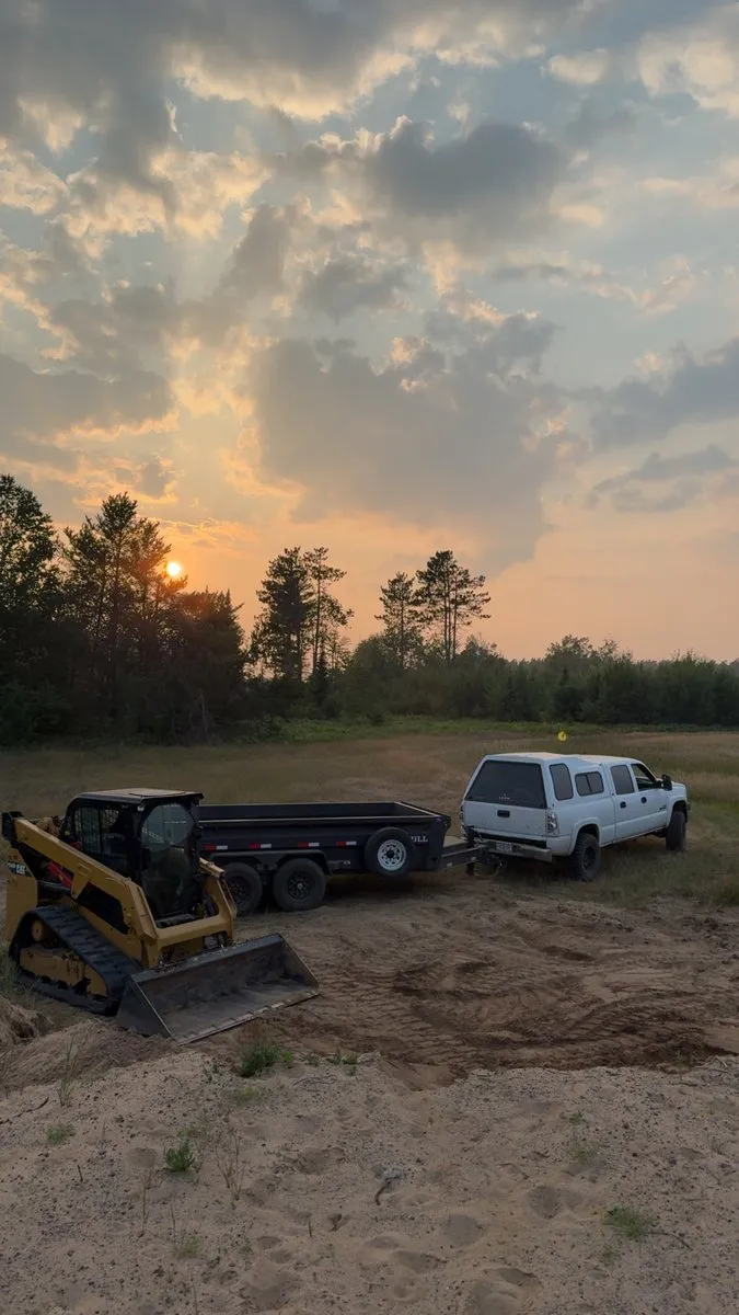 Taege Transformations equipment on a landscaping job site