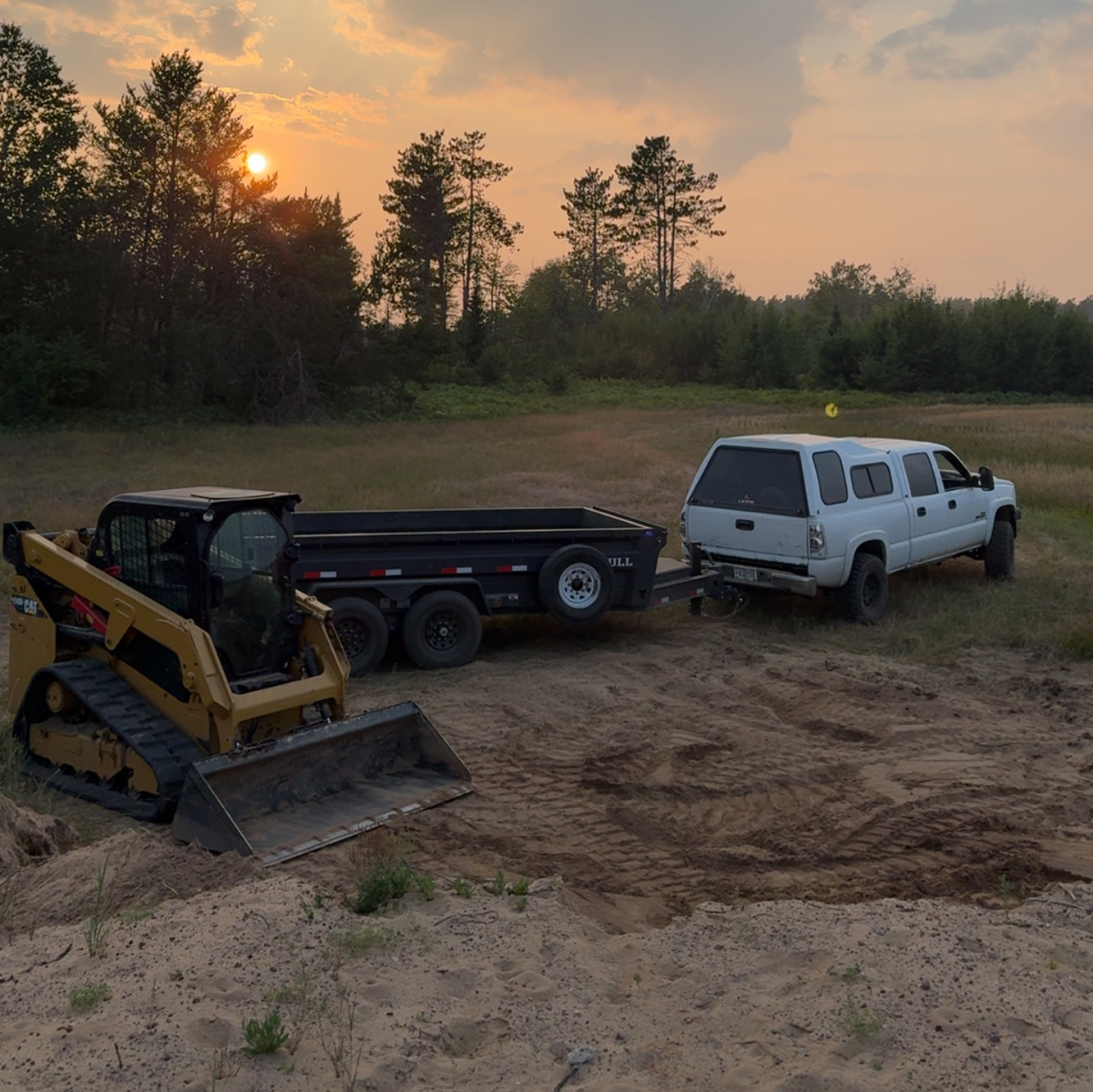 Landscaping team planning a project